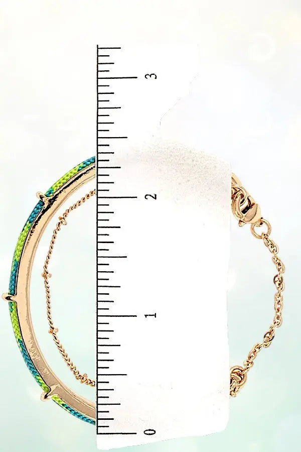 MULTI COLOR ROPE AND CHAIN CUFF BRACELET - SweetShine c.o.c.