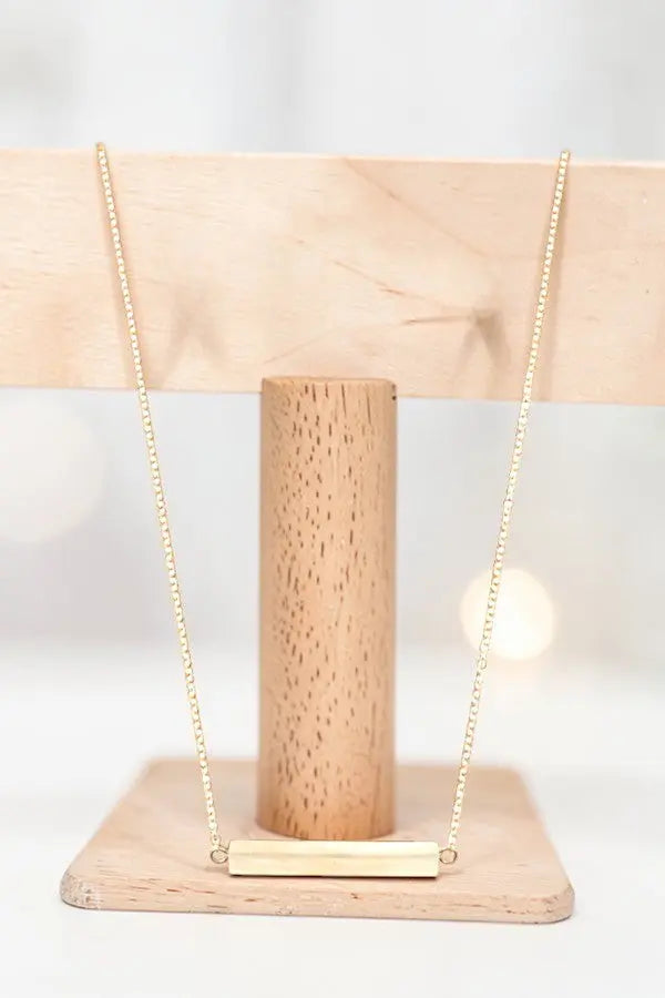 SEMI NATURAL STONE BAR PENDANT NECKLACE - SweetShine c.o.c.