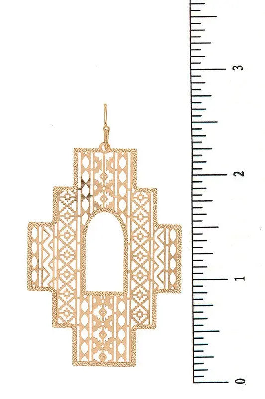 CUT OUT FRAMED DROP EARRING - SweetShine c.o.c.