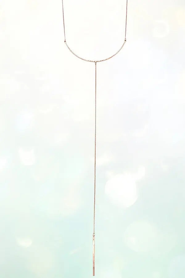 CURVED PENDANT Y NECKLACE - SweetShine c.o.c.
