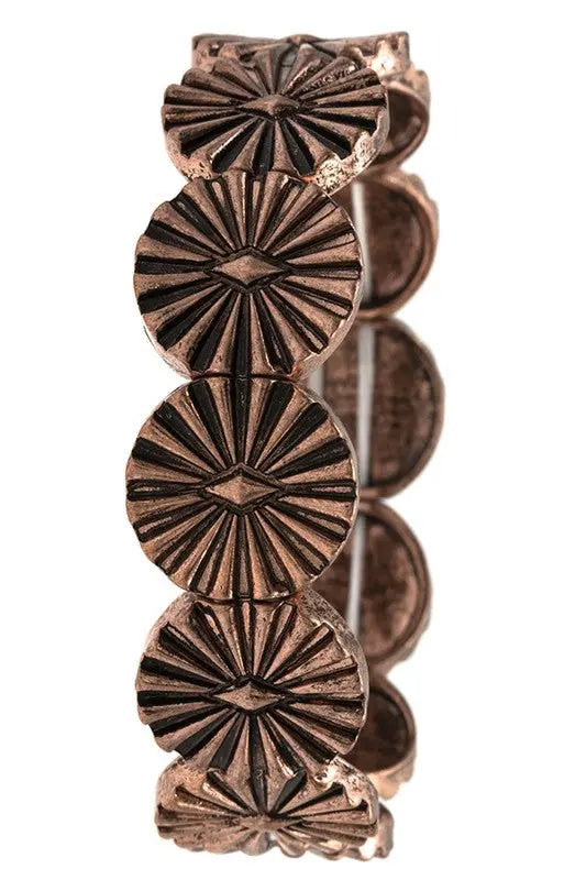 ROUND DETAIL LINK STRETCH BRACELET - SweetShine c.o.c.