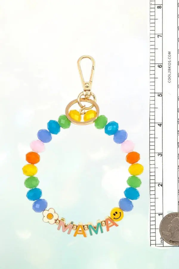 FACETED GLASS BEAD MAMA BRACELET/KEYCHAIN - SweetShine c.o.c.