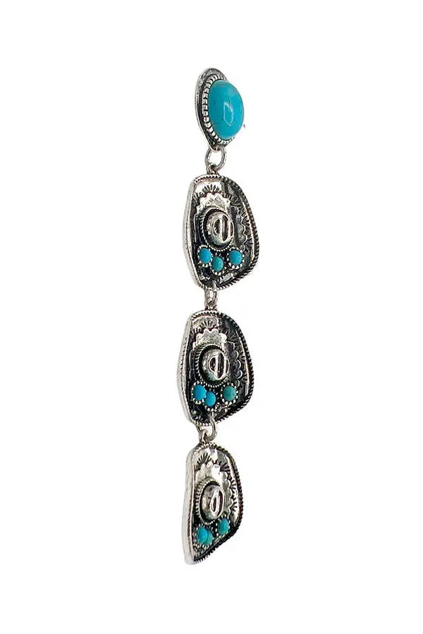 3pc Cowboy Hat Link Dangle Earring - SweetShine c.o.c.