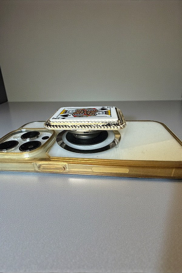 SPADE KING FRAMED PLAYING CARD POP-UP PHONE GRIP