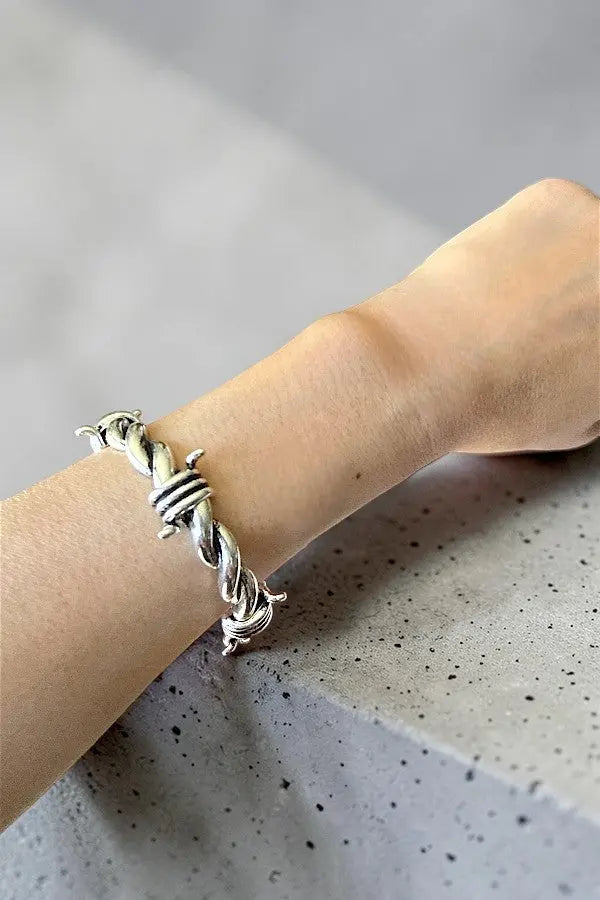 WESTERN THEME BARBED WIRE STRETCH BANGLE BRACELET - SweetShine c.o.c.