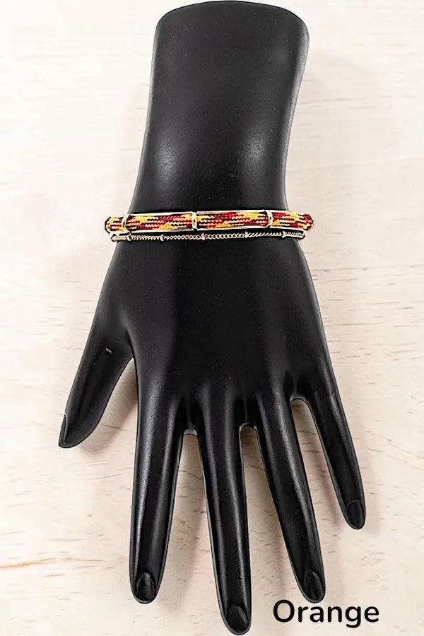 MULTI COLOR ROPE AND CHAIN CUFF BRACELET - SweetShine c.o.c. 