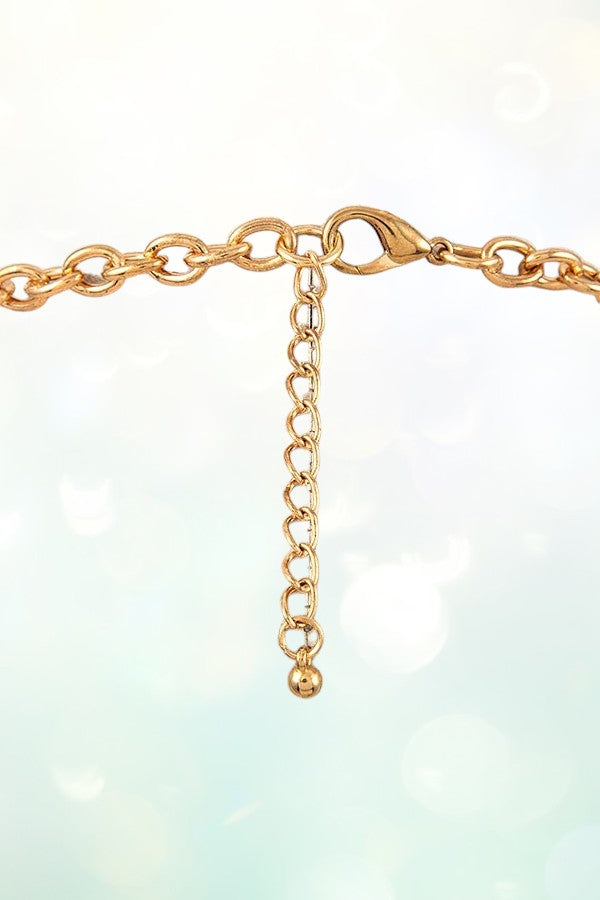 FAUX SUEDE TASSEL PENDANT NECKLACE
