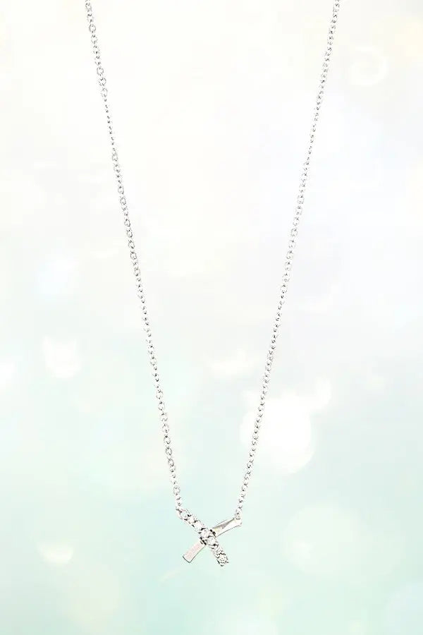 CZ STONE X PENDANT NECKLACE - SweetShine c.o.c. 