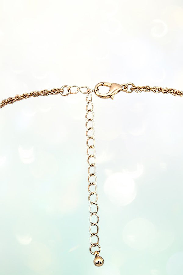 BAR PENDANT BEADED ELONGATED NECKLACE