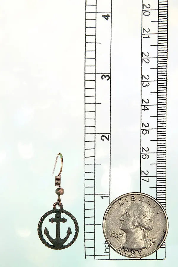 ANCHOR DISK PENDANT CHAIN TASSEL LONG NECKLACE SET AB-SS