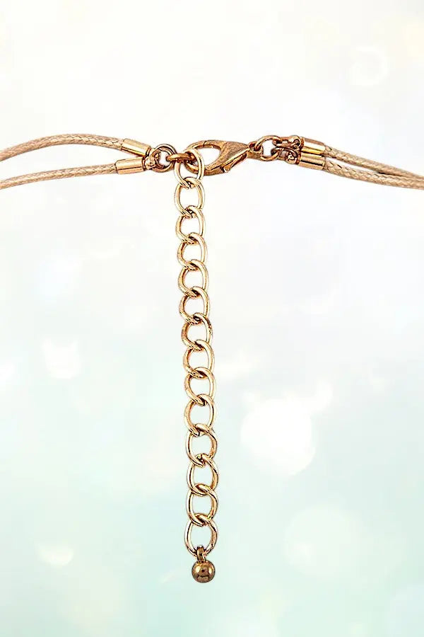SEMI PRECIOUS BEAD LONG WRAP CHAIN TASSEL DANGLE NECKLACE AND BEAD DANGLE EARRING SET - SweetShine c.o.c. 