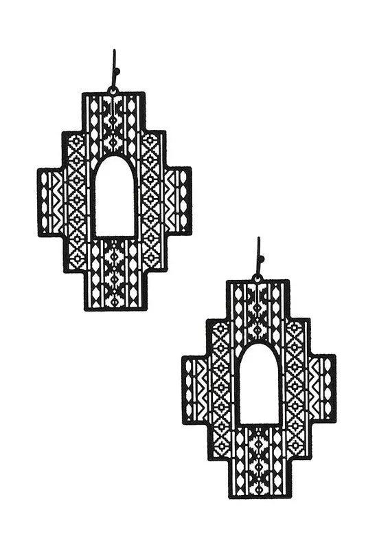 CUT OUT FRAMED DROP EARRING - SweetShine c.o.c. 