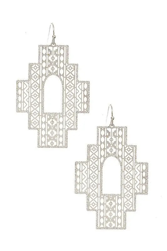CUT OUT FRAMED DROP EARRING - SweetShine c.o.c. 