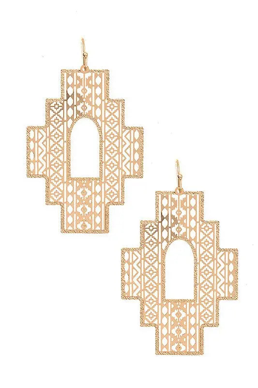 CUT OUT FRAMED DROP EARRING - SweetShine c.o.c. 