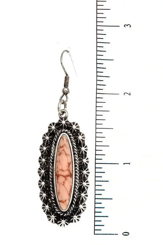 OBLONG OVAL GEM STAR ACCENT EARRING - SweetShine c.o.c. 