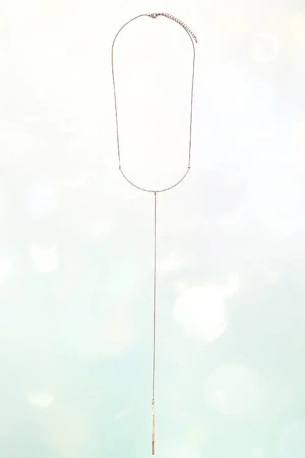CURVED PENDANT Y NECKLACE - SweetShine c.o.c. 