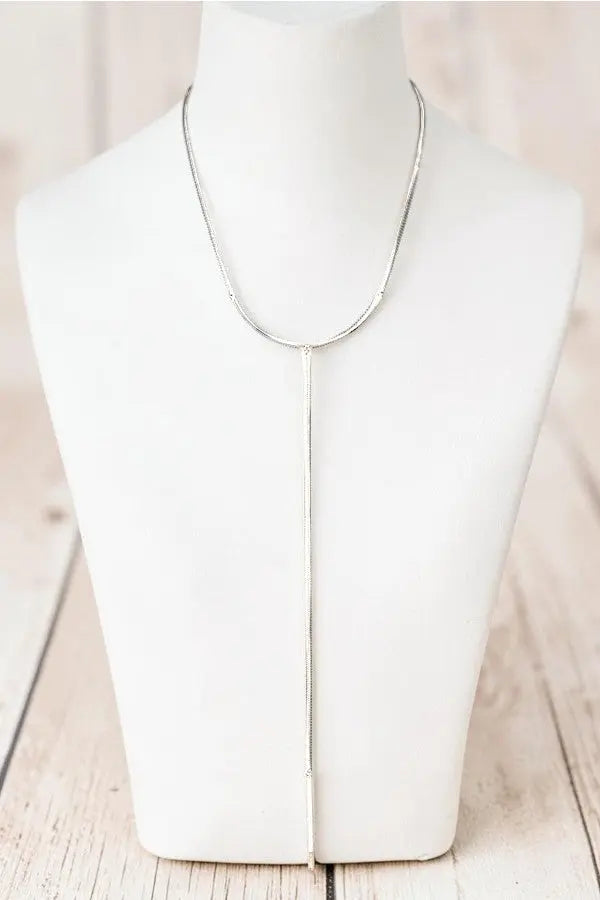 CURVED PENDANT Y NECKLACE - SweetShine c.o.c. 