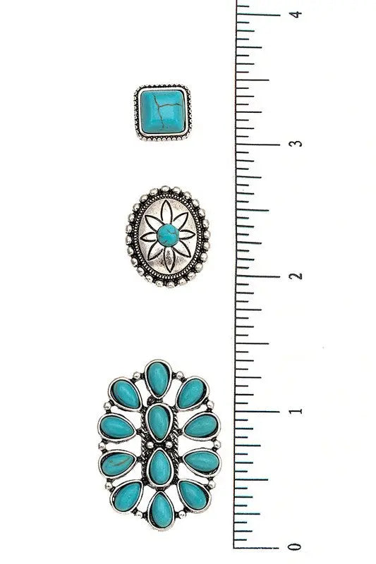 FLORAL GEM MIX POST EARRING SET - SweetShine c.o.c. 