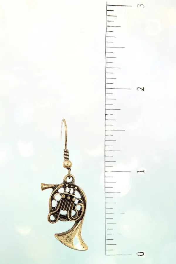 MIX WIND INTSTRUMENTS PENDANT LONG NECKLACE AND MATCHING EARRING SET AB-SS