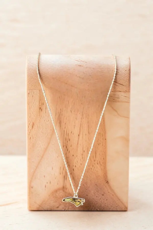 NORTH CAROLINA STATE SHAPE PENDANT NECKLACE - SweetShine c.o.c. 