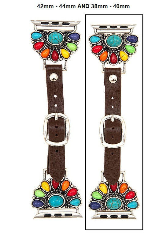 SEMI FLORAL GEM WATCH BAND 38mm - 40mm