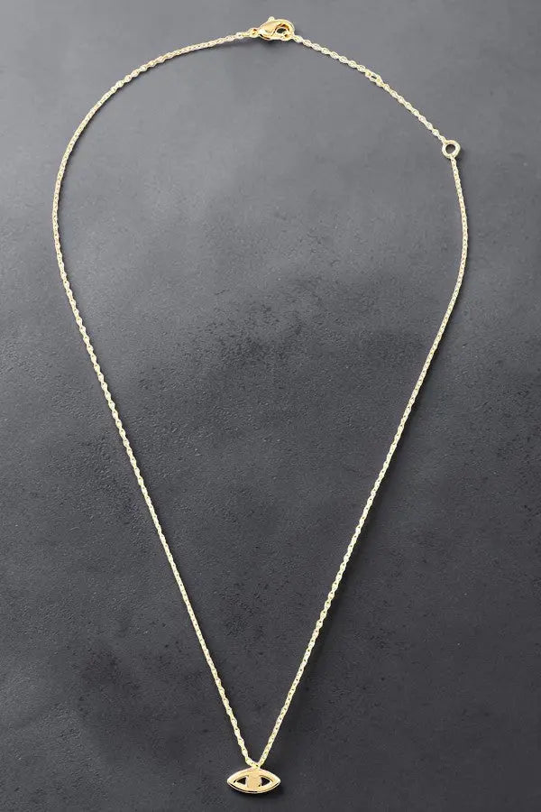 EVIL EYE PENDANT COLLAR NECKLACE AB-SS