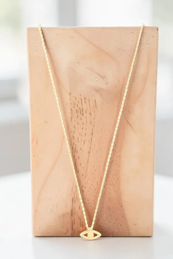 EVIL EYE PENDANT COLLAR NECKLACE AB-SS