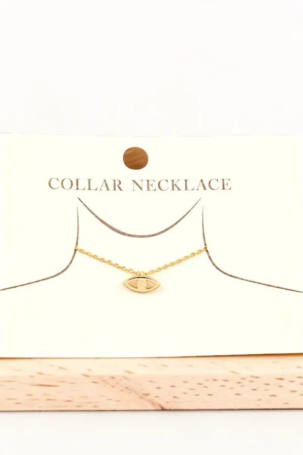 EVIL EYE PENDANT COLLAR NECKLACE AB-SS