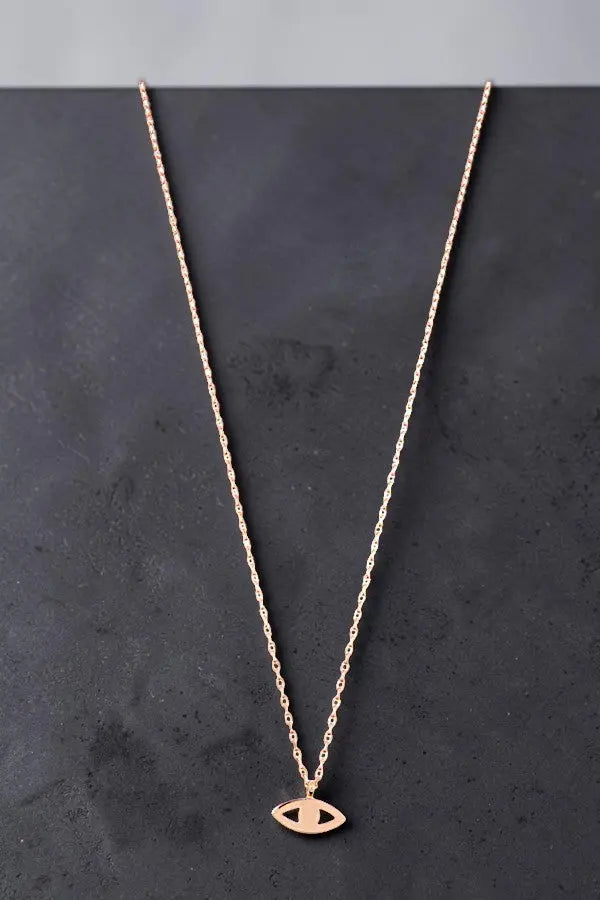 EVIL EYE PENDANT COLLAR NECKLACE AB-SS