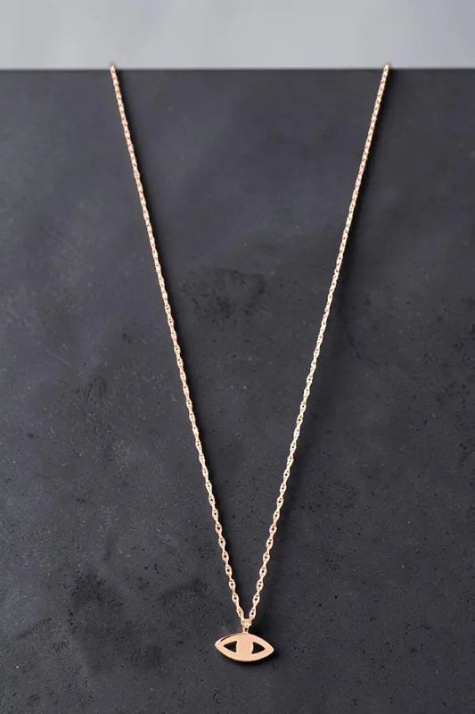 EVIL EYE PENDANT COLLAR NECKLACE AB-SS