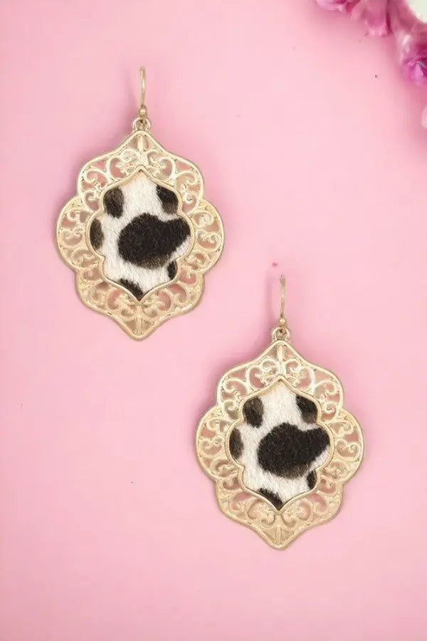 FILIGREE FRAMED DANGLE EARRING - SweetShine c.o.c. 