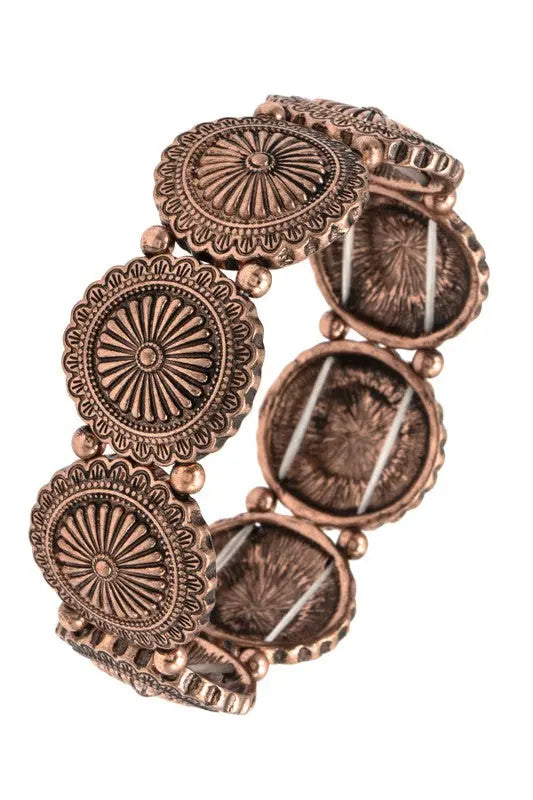 ROUND CONCHO LINK BRACELET - SweetShine c.o.c. 