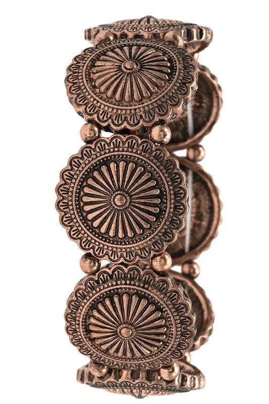 ROUND CONCHO LINK BRACELET - SweetShine c.o.c. 
