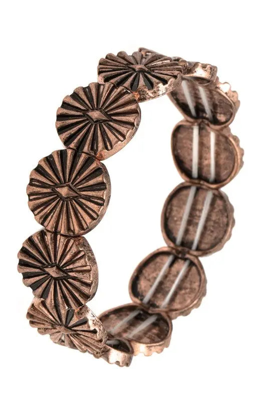 ROUND DETAIL LINK STRETCH BRACELET - SweetShine c.o.c. 