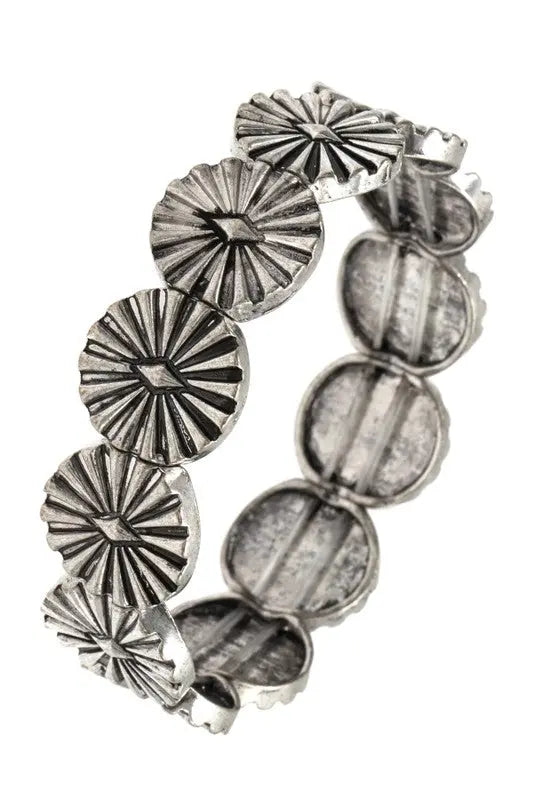 ROUND DETAIL LINK STRETCH BRACELET - SweetShine c.o.c. 