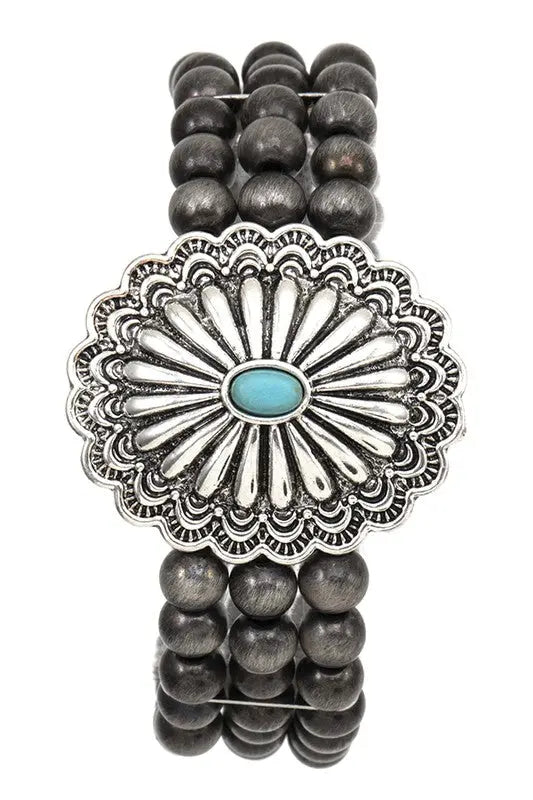 OVAL DETAIL ORNATE BEAD BRACELET - SweetShine c.o.c. 