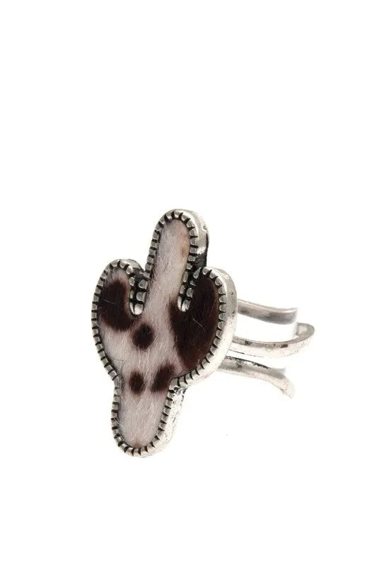 FRAMED GEM CACTUS CUFF RING - SweetShine c.o.c. 