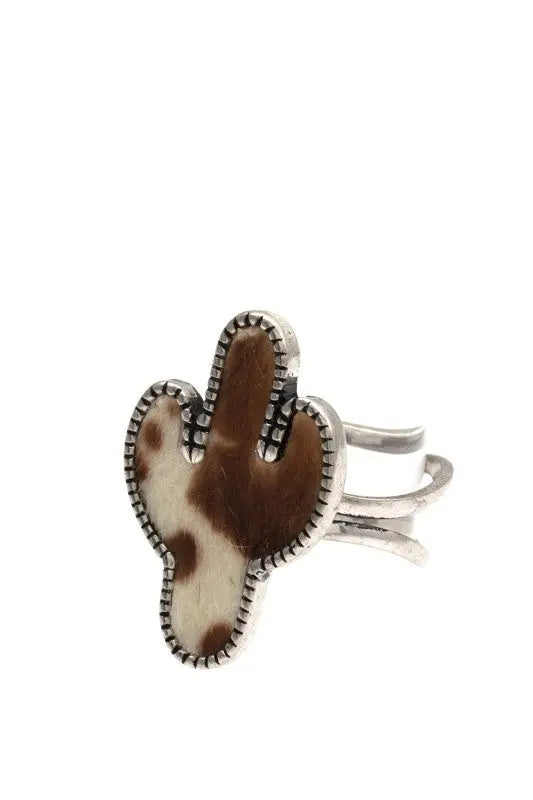 FRAMED GEM CACTUS CUFF RING - SweetShine c.o.c. 