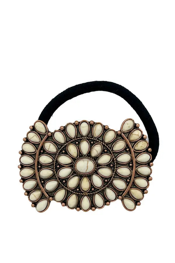 Concho Gemstone Ornate Hair Tie - SweetShine c.o.c. 
