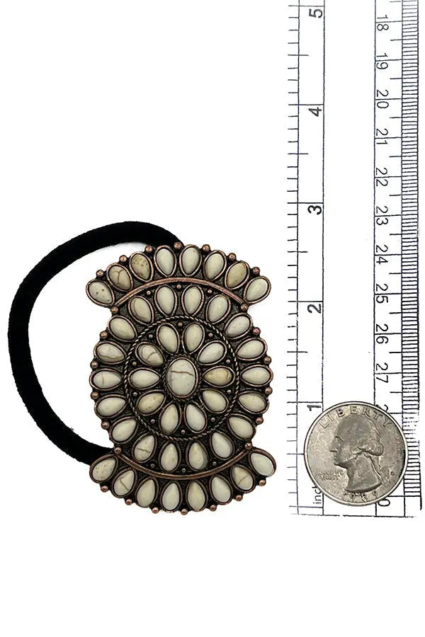 Concho Gemstone Ornate Hair Tie - SweetShine c.o.c. 