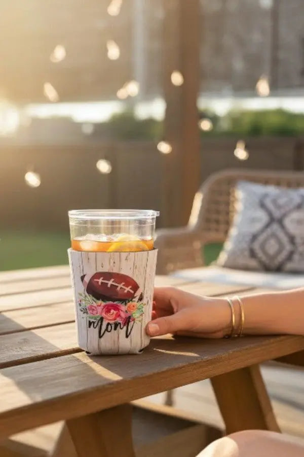 FOOTBALL MOM PRINT CUP SLEEVE - SweetShine c.o.c. 
