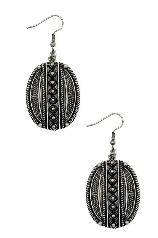 WESTERN OVAL ORNATE EARRING - SweetShine c.o.c. 