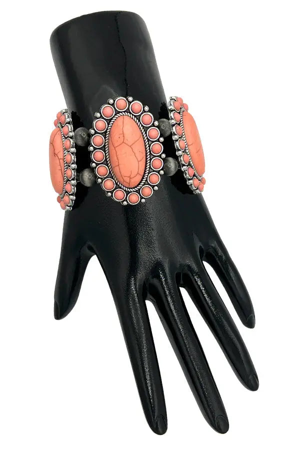 Round Gem Oval Stetch Bracelet - SweetShine c.o.c. 