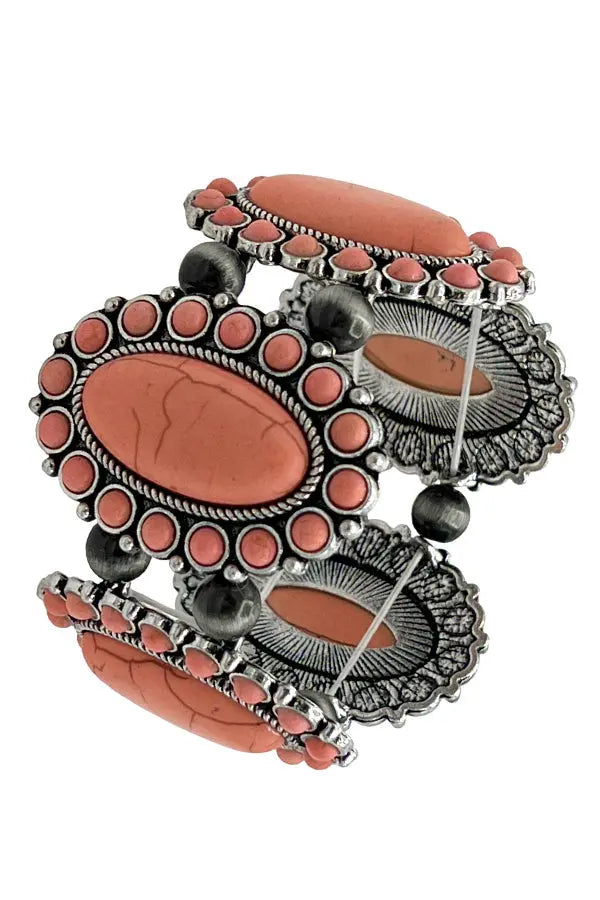Round Gem Oval Stetch Bracelet - SweetShine c.o.c. 