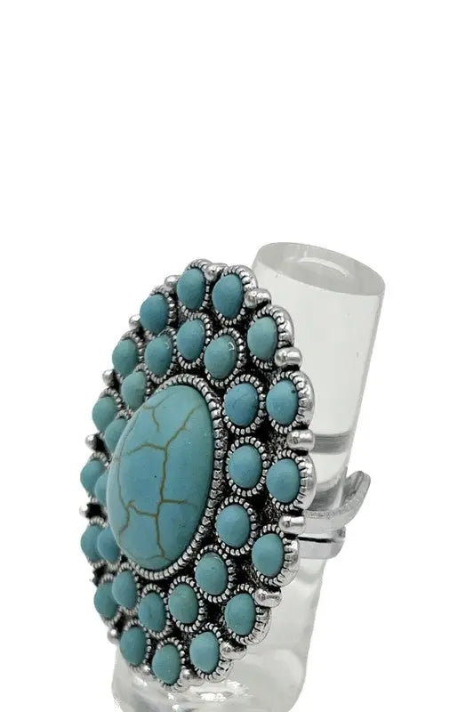 Oval Floral Gem Ring - SweetShine c.o.c. 