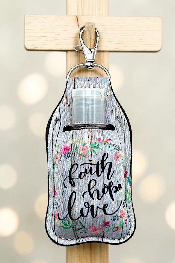 FAITH HOPE LOVE SMALL POUCH KEYCHAIN AB-SS
