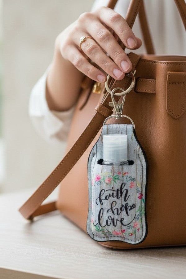 FAITH HOPE LOVE SMALL POUCH KEYCHAIN AB-SS