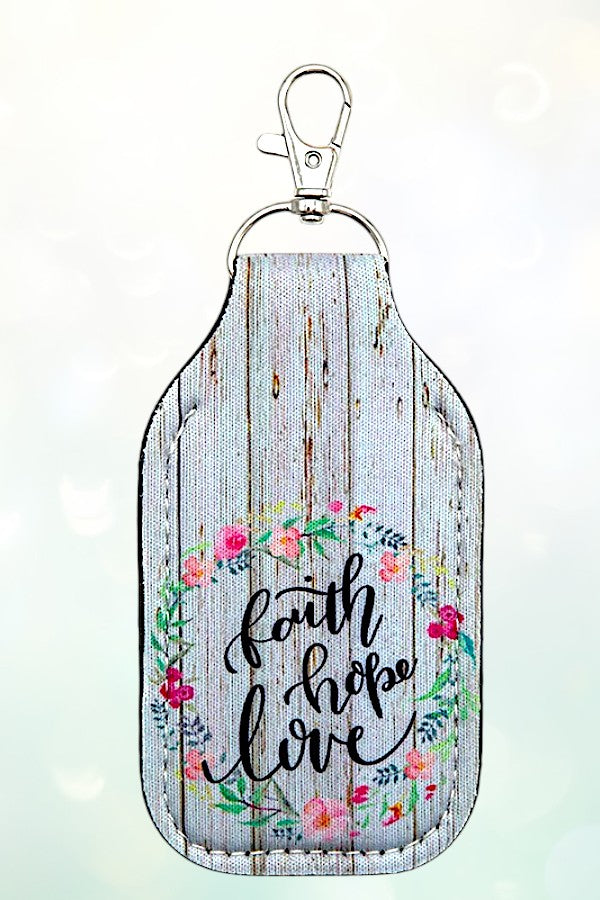FAITH HOPE LOVE SMALL POUCH KEYCHAIN AB-SS