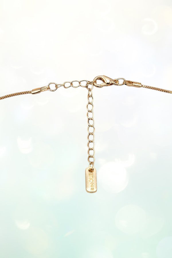 HEART CRYSTAL GEMSTONE PENDANT NECKLACE