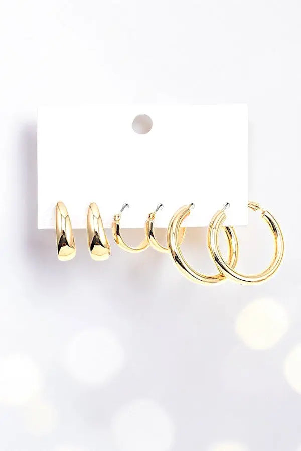 MIX TUBE HOOP EARRING SET - SweetShine c.o.c. 